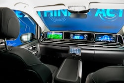 ZF and Faurecia have developed interactive cockpit displays to demonstrate safety-focused operator interface design alternatives for autonomous vehicles.