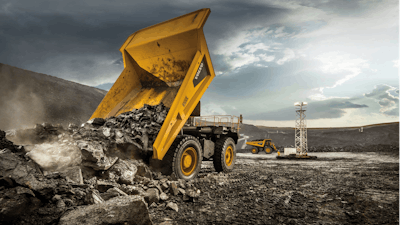 Volvo CE's R100E rigid hauler.