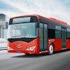 Pictured is an example of one of BYD's 12-m electric buses.