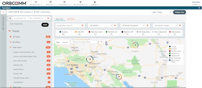 Robust map features including machine states and quick filters.