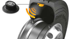 Continental mounts sensors within the inner liner of the tire to protect them from damage and ensure more accurate readings.
