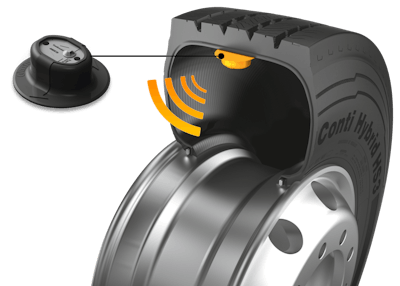 Continental mounts sensors within the inner liner of the tire to protect them from damage and ensure more accurate readings.