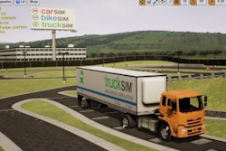 New VehicleSim Dynamics plug-in for Epic Unreal runs TruckSim vehicle model, with ground connected for multiple tires using new VS Terrain API.