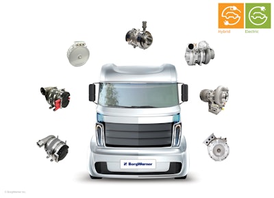 BorgWarner offers several products for commercial vehicle electrification.
