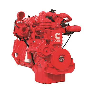 The new Cummins X12 engine, delivering up to 500 hp and 1,700 lbs.-ft. of torque