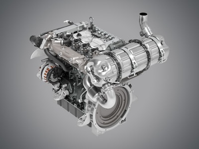 Hatz H-series four-cylinder engine 4H50TICD with EU Stage V certificate and a power output of up to 55 kW.