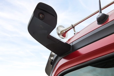 The MirrorCam system replaces rear-view and wide-angle mirrors.