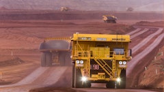 Komatsu 930E, using Komatsu's FrontRunner AHS on the LTE network.