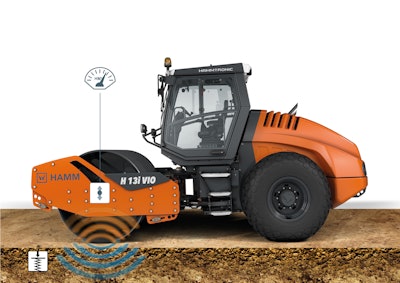 HAMM's VIO compaction meter offers the ability to measure compaction and continuous dynamic compaction control in oscillation mode.