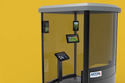 The “in-vehicle” system will be installed in a show-cab which is equipped with the central unit and four displays.