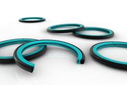 Trelleborg's Turcon Roto Glyd Ring V double-acting rotary seal is designed to improve friction and wear characteristics without compromising sealing performance (learn more, 21033625).