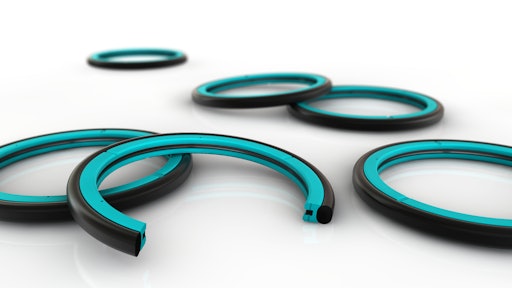 Trelleborg's Turcon Roto Glyd Ring V double-acting rotary seal is designed to improve friction and wear characteristics without compromising sealing performance (learn more, 21033625).