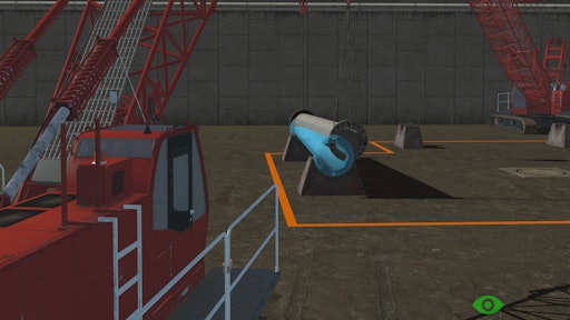 Vortex collaborative learning solution, now available in the Crawler Crane Training Pack, allows two trainees to practice tasks such as tandem crane lifts.