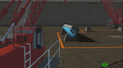 Vortex collaborative learning solution, now available in the Crawler Crane Training Pack, allows two trainees to practice tasks such as tandem crane lifts.