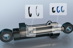 The Freudenberg Perfect Cylinder Program consists of a piston sealing system (Guivex Piston Guide Band and HDP 330 Piston Seal) and a rod sealing system (Guivex Rod guide band, 94 AU 30000 U-cup rod seal und 94 AU 30000 rod wiper), f.l.t.r.