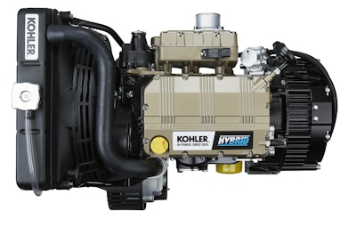 Kohler's K-HEM features a 48V electric engine that guarantees 15 kW of peak power and 9 kW of continuous power.