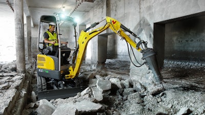 Wacker Neuson's battery-powered EZ17e mini excavator is designed to perform and handle like its diesel counterpart.