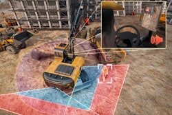 The new digital ProViu 360 camera system gives the driver a bird’s eye view of his machine. The system can also become intelligent with the next step and will be able to warn of collisions and to support many typical applications of construction vehicles.