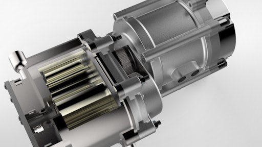 Eaton's TVS EGR pump is driven by a 48V electric motor, making it completely independent from engine speed and significantly more controllable.