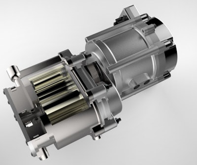 Eaton's TVS EGR pump is driven by a 48V electric motor, making it completely independent from engine speed and significantly more controllable.