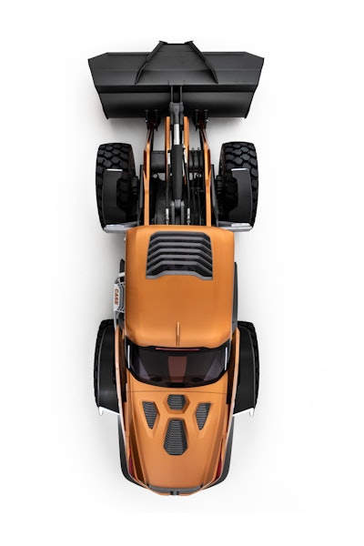 CASE methane powered wheel loader ProjectTETRA - top view.