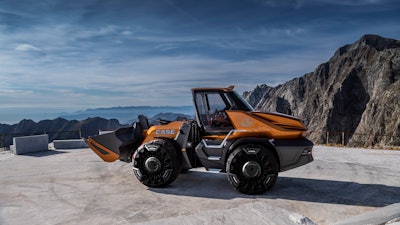 The ProjectTETRA concept wheel loader can operate on biomethane or traditional methane.