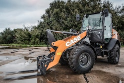 Electrohydraulic controls on CASE's new F-Series compact wheel loaders provide improved controllability.
