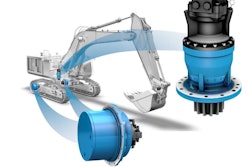 Medium-sized excavator with truck drive and PG + motor.