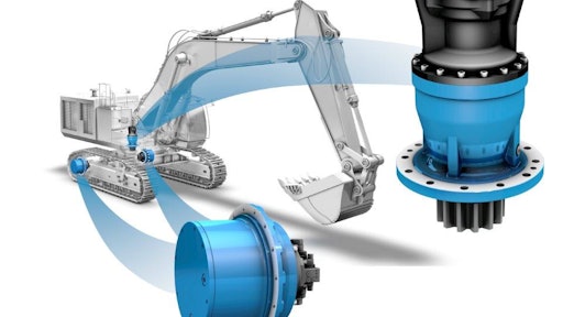 Medium-sized excavator with truck drive and PG + motor.