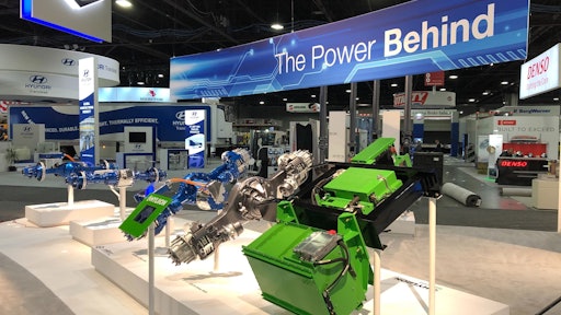 The Hyliion 6X4HE on display in Dana's booth at ATA TMC 2019.