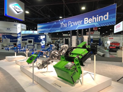 The Hyliion 6X4HE on display in Dana's booth at ATA TMC 2019.