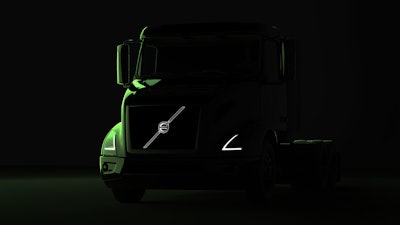 The all-electric Volvo VNR regional-haul demonstrator truck.