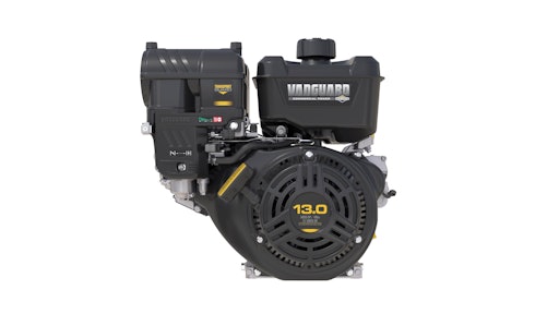 The Vanguard 400 single-cylinder horizontal shaft engine is capable of running efficiently for up to 200 hours between oil changes to reduce maintenance and downtime.