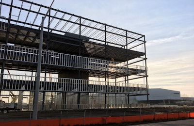 The final structural steel was recently placed on Liebherr’s new administration building in Newport News, VA.