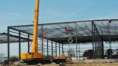 Work on the warehouse portion of the expansion project is ongoing.