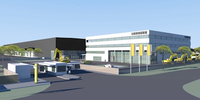 An artistic rendering of the completed Liebherr USA expansion project.
