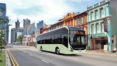 The silent and clean Volvo 7900 electric bus produces no climate emissions.