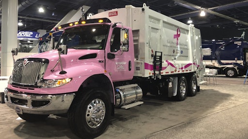 One hundred percent of the first month’s rental fee for the HV 607 with pink cab will be donated to a breast cancer awareness foundation.