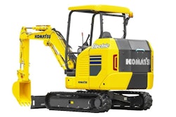 Komatsu’s electric excavator.