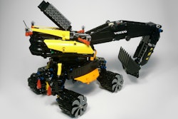 Runner up prize-winning model Volvo Excavadrone, by Marco Pirola, works on both land and in the air.