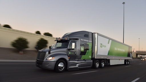 A TuSimple self-driving truck.