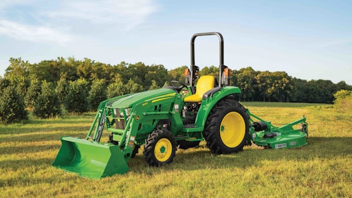 3D Series tractors come with a factory-installed 300E Loader.