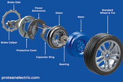 Exploded View Of Protean In Hub Motor With Alcon Brakes