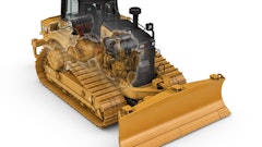 The D6 XE dozer features a generator on the back of the engine which spins and generates electricity to help power the vehicle.