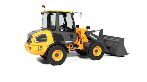 Volvo's L25 incorporates two dedicated electric motors, one for the drivetrain and one for the hydraulics.