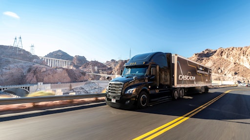 The Freightliner New Cascadia includes an SAE Level 2 autonomous system which still requires some driver interaction.