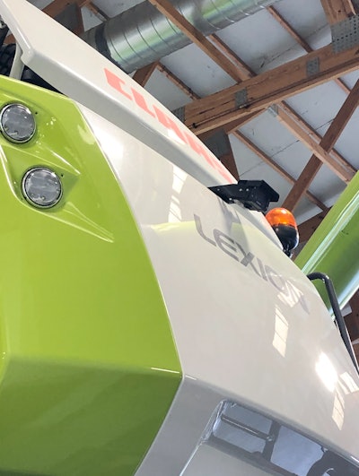 A rear camera helps to provide increased visibility around the machine.