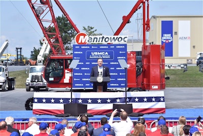 AEM President Dennis Slater also spoke at the and emphasized the need to pass the USMCA.