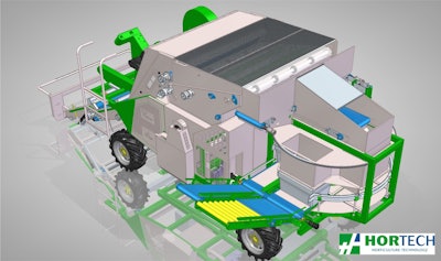 The VENTUM self-propelled harvester is the first machine to combine the stages of harvesting, processing and packaging into one automated process.