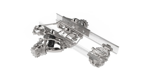 The Meritor independent front suspension.